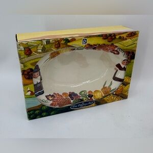 Publix “Pilgrim Pair” Serving Bowl Thanksgiving Dish‎ Pilgrims 102478 NIB NEW